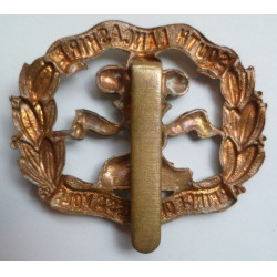 British Army Pair of 11th Hussars Brass Shoulder Titles