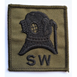 Pair WW2 Royal Marines Plastic Economy Collar Badges